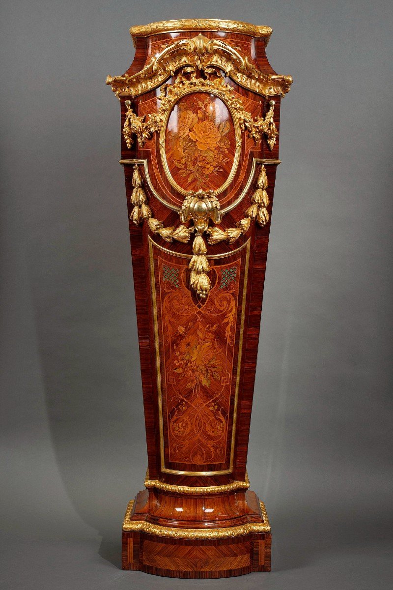 Display Pedestal Attributed To A.-g. Fourdinois, France, Circa 1865