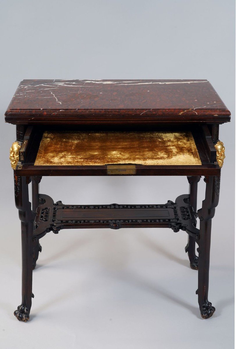 "japonisme" Writing-table By G. Viardot, France, Circa 1880-photo-2