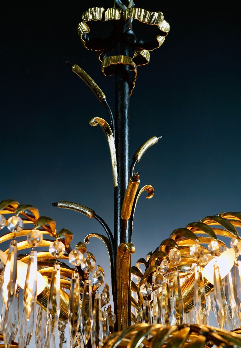 "palm" Chandelier Attributed To Maison Baguès, France, Circa 1890-photo-4