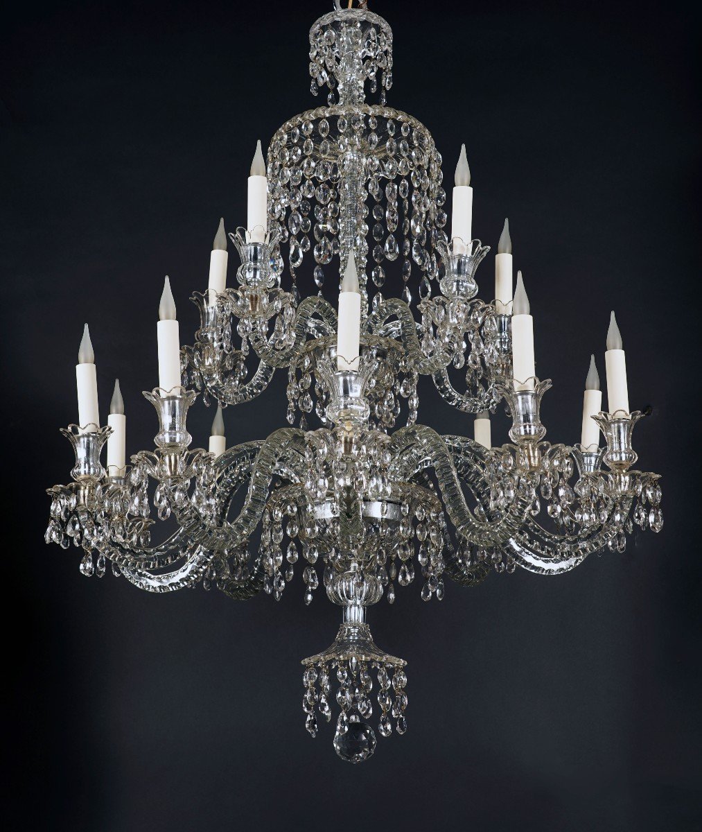 Baccarat Crystal Chandelier, France, Circa 1890-photo-2