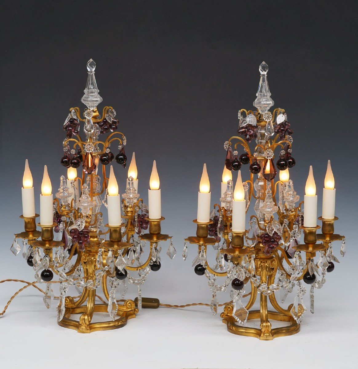 Pair Of Girandoles Attr. To H. Vian, France, Circa 1890-photo-3