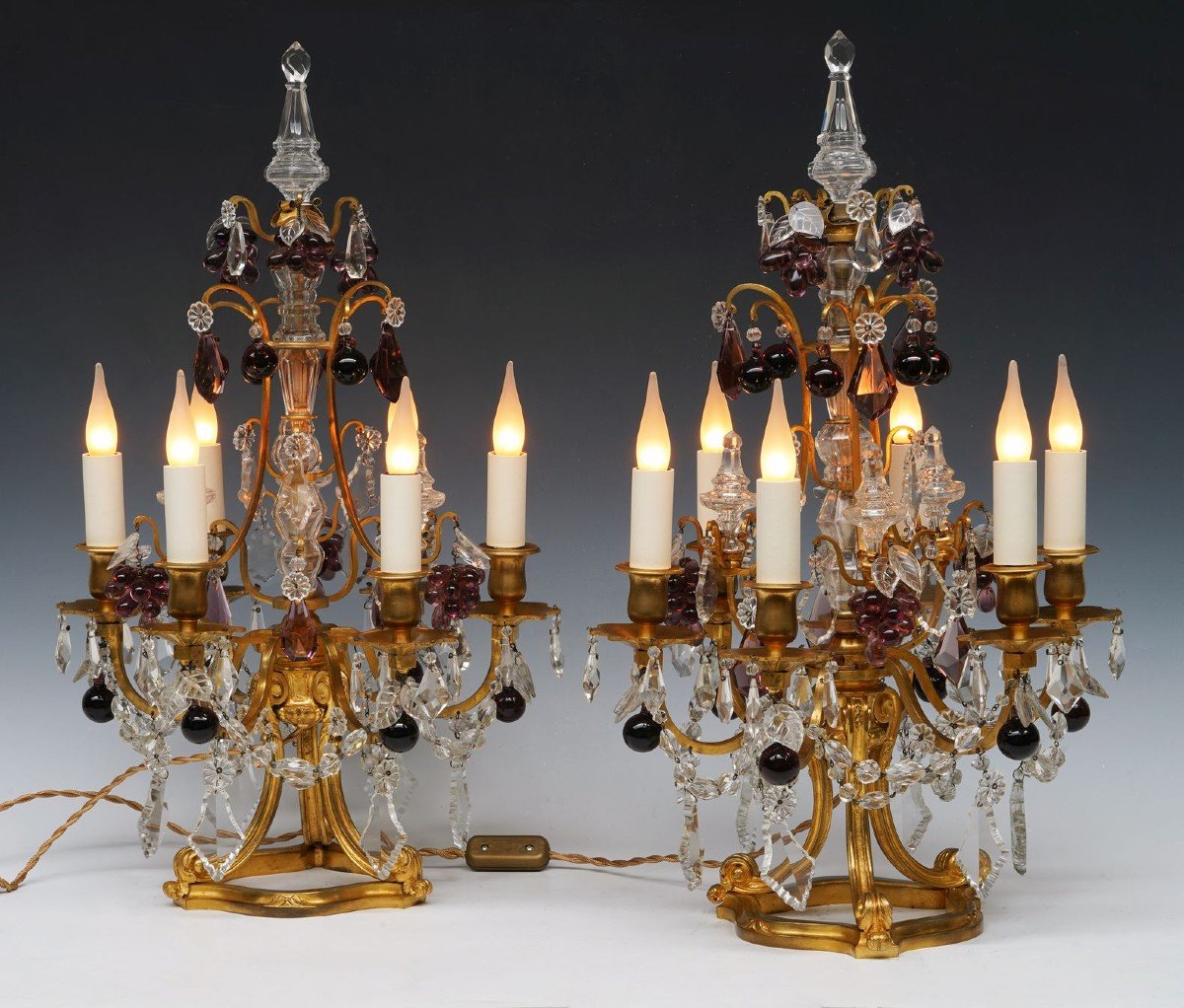 Pair Of Girandoles Attr. To H. Vian, France, Circa 1890-photo-4