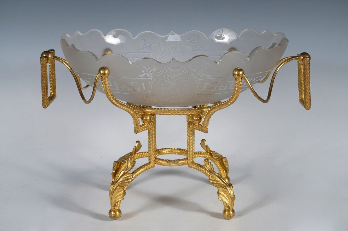 "minerva" Bowl Attr. To Baccarat, France, Circa 1890-photo-3