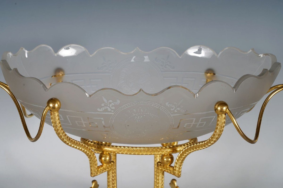 "minerva" Bowl Attr. To Baccarat, France, Circa 1890-photo-2