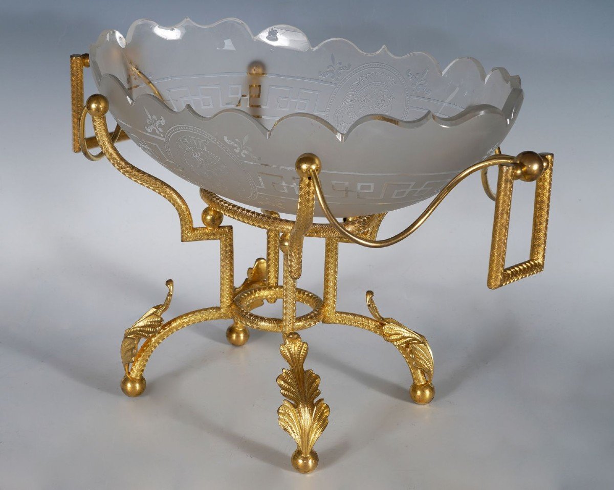 "minerva" Bowl Attr. To Baccarat, France, Circa 1890-photo-3