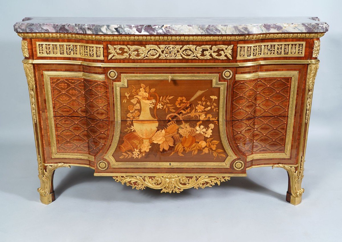 Beautiful Louis XVI Style Chest Of Drawers By F. Linke, France, Circa 1890