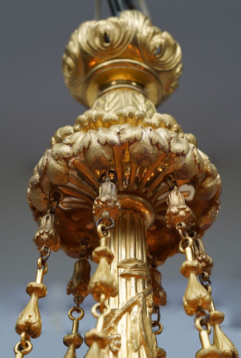 Lustre à Têtes D’aigle attribué à H. Vian, France, Circa 1890-photo-2