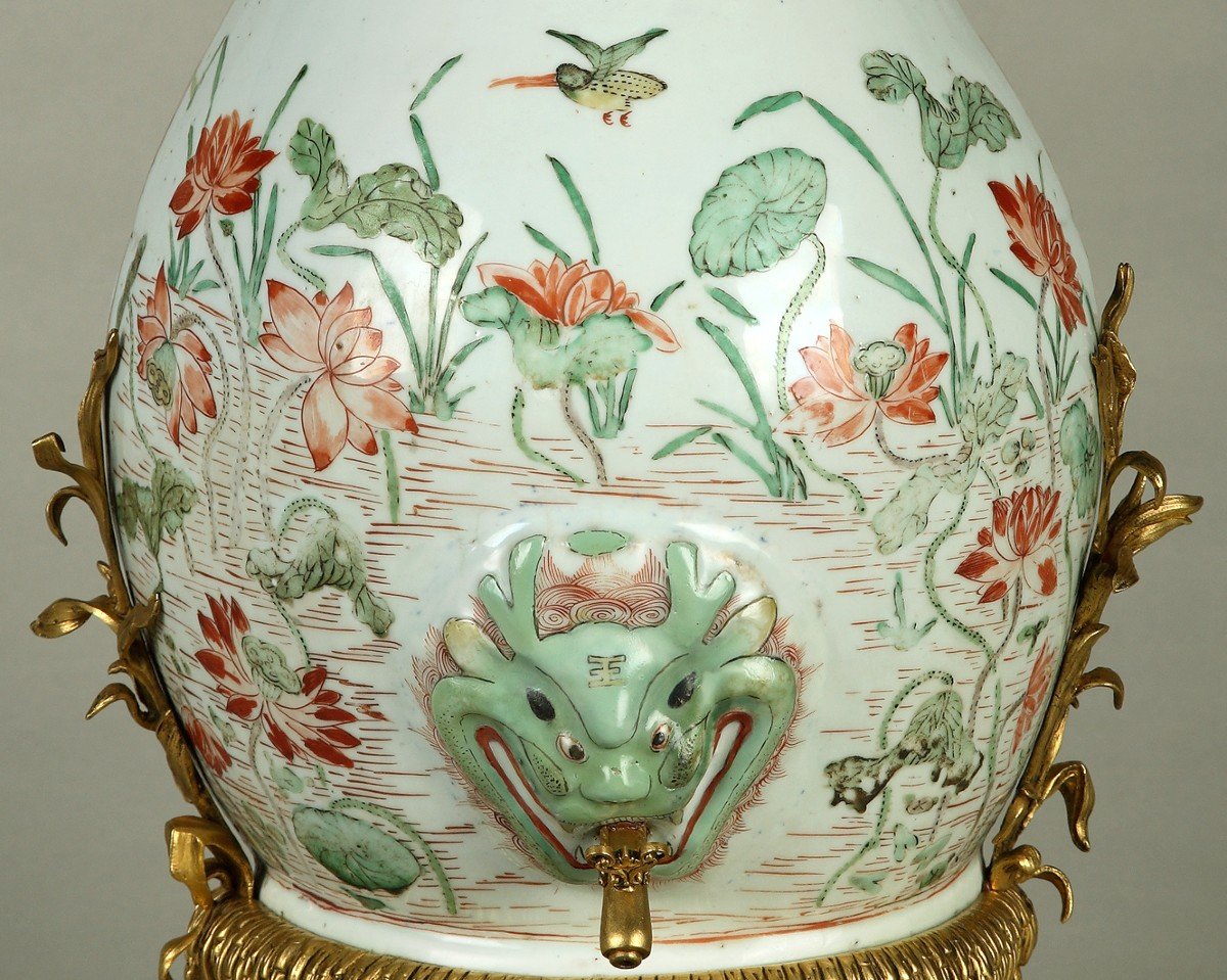 Fontaine à Parfum Murale en Porcelaine Chinoise attr. à l'Escalier de Cristal, France, C.1880-photo-3