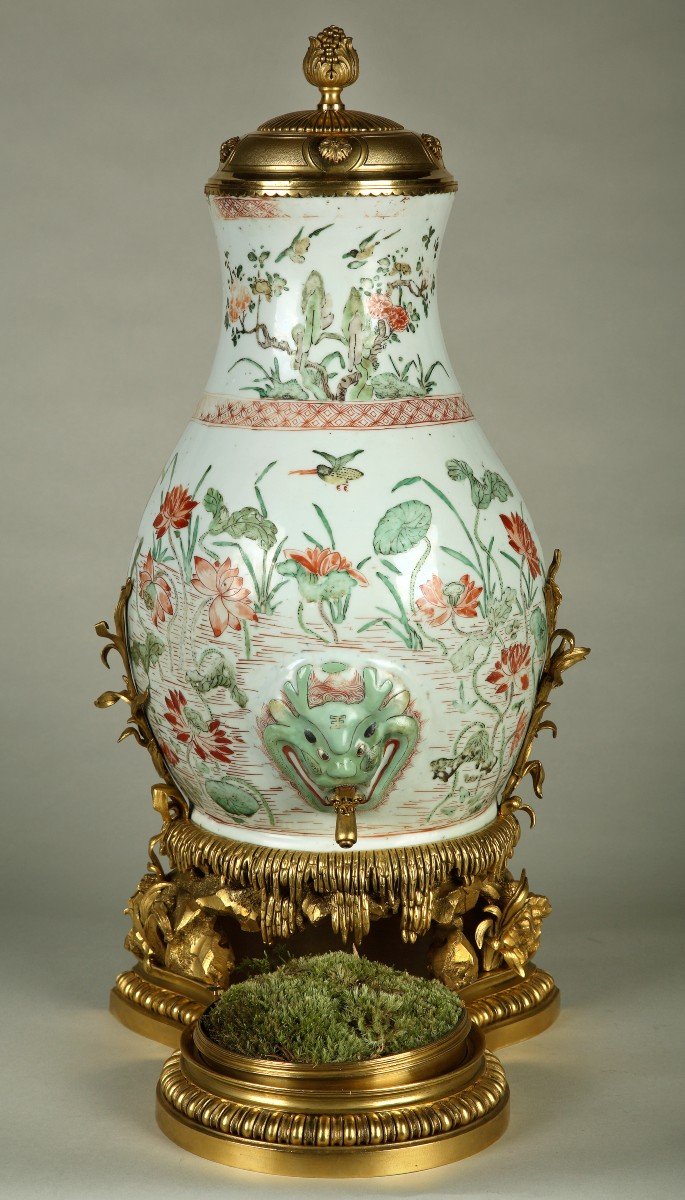 Fontaine à Parfum Murale en Porcelaine Chinoise attr. à l'Escalier de Cristal, France, C.1880-photo-4