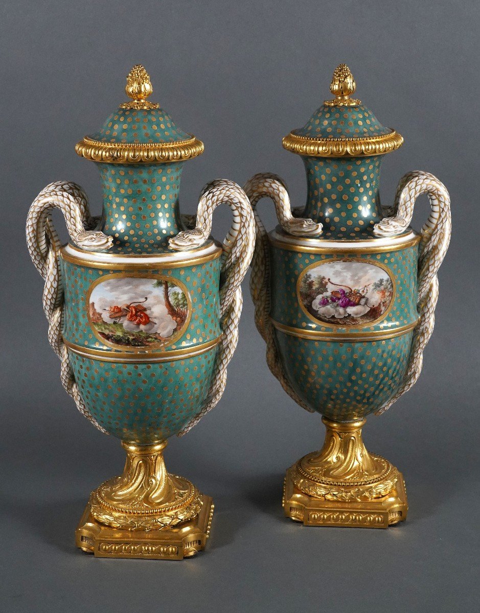 Pair Of Covered Vases Attr. To Samson Et Cie, France, Circa 1890-photo-4