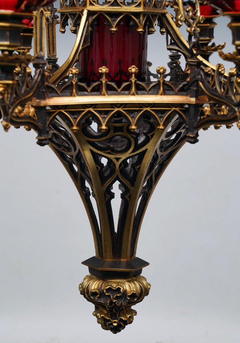 Lustre Néo-gothique, France, Circa 1860-photo-1