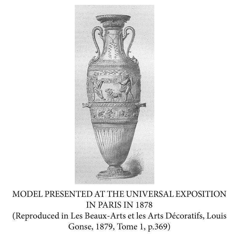 Large Neo-greek Vase By F. Levillain And F. Barbedienne, France, Circa 1890-photo-1