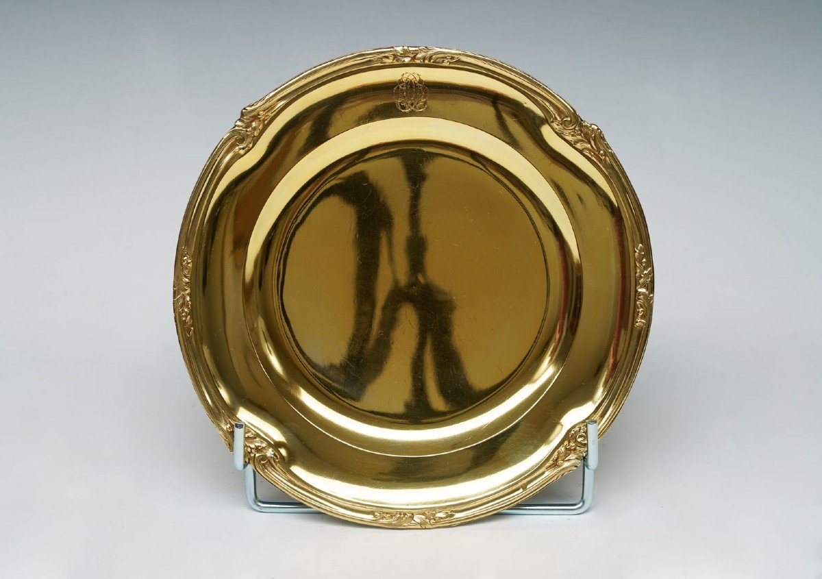 Suite de 3 Plats en Vermeil par L. Lapar, France, Circa 1885-photo-2