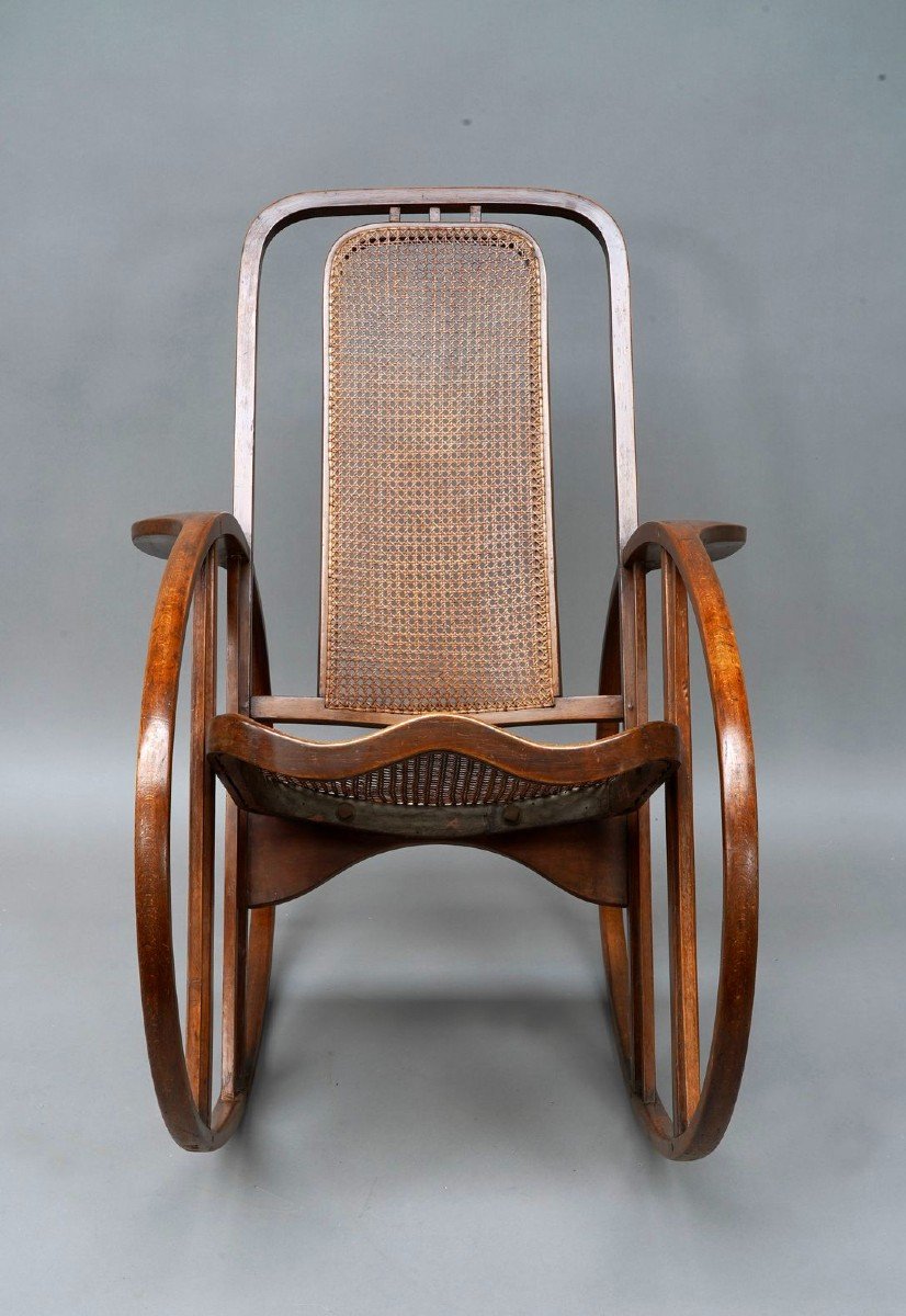 Fauteuil à Bascule "Oeuf", Societa Anonima Antonio Volpe, Italie, Circa 1922-photo-2