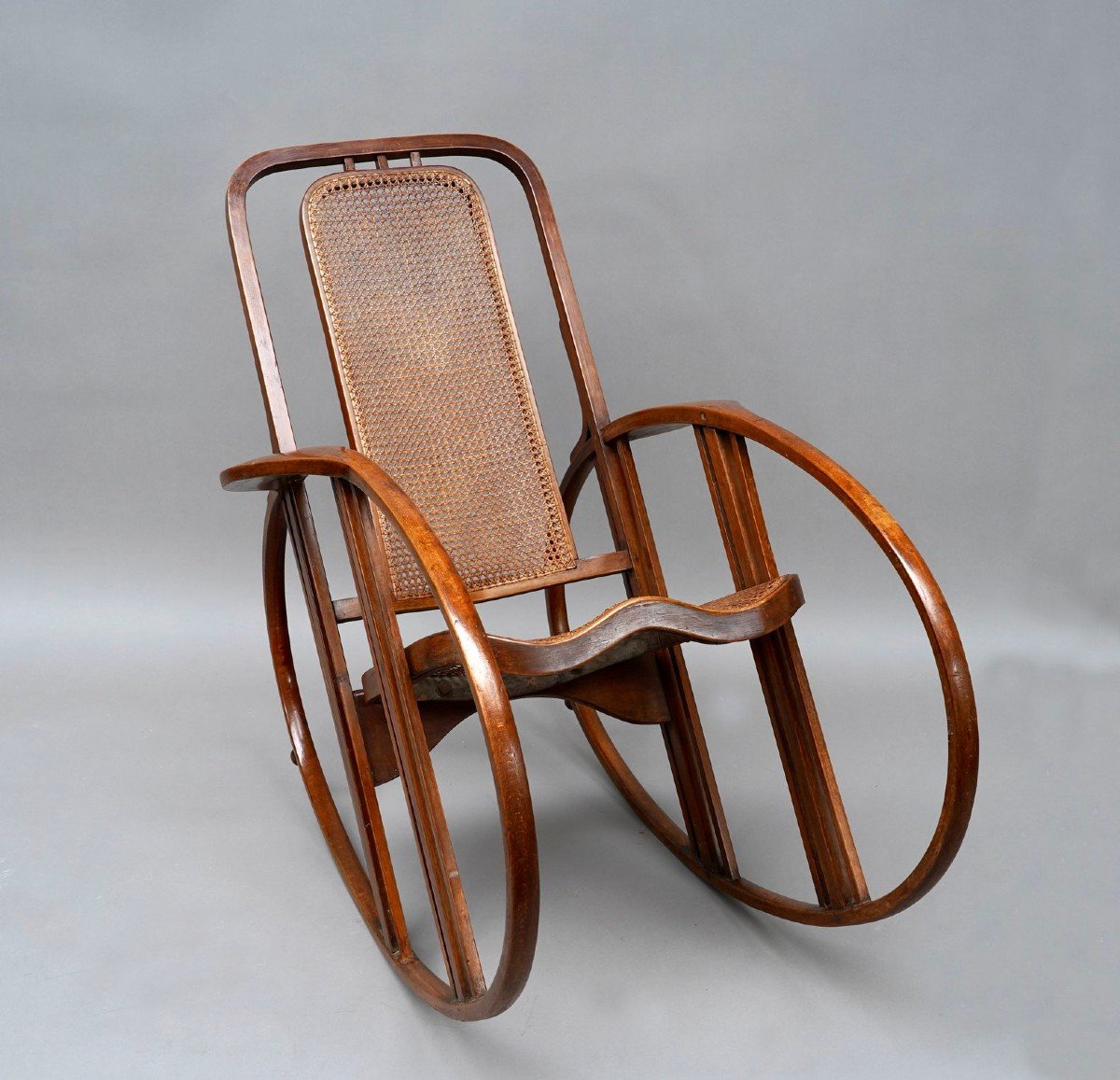 Fauteuil à Bascule "Oeuf", Societa Anonima Antonio Volpe, Italie, Circa 1922-photo-3