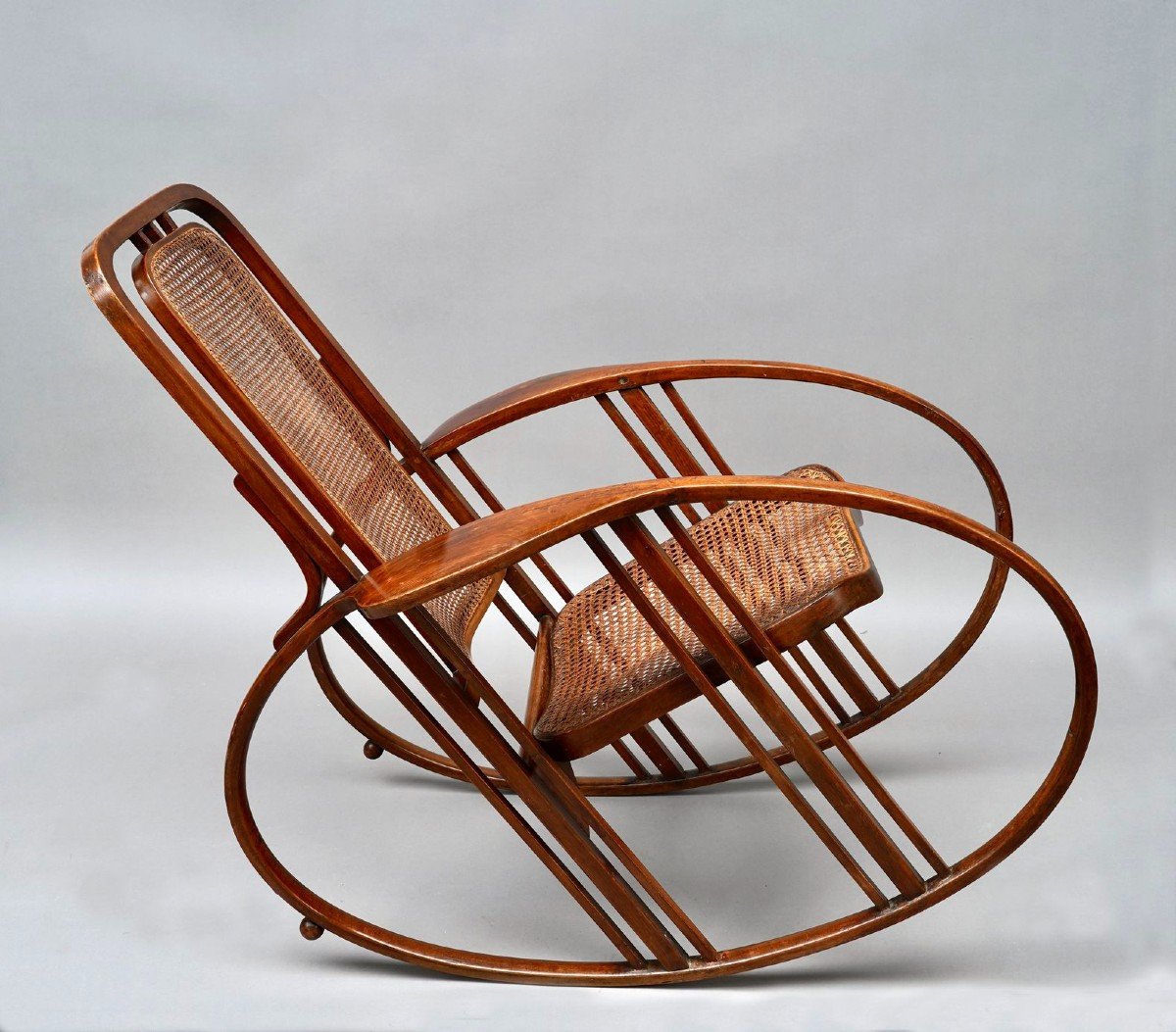 Fauteuil à Bascule "Oeuf", Societa Anonima Antonio Volpe, Italie, Circa 1922-photo-4