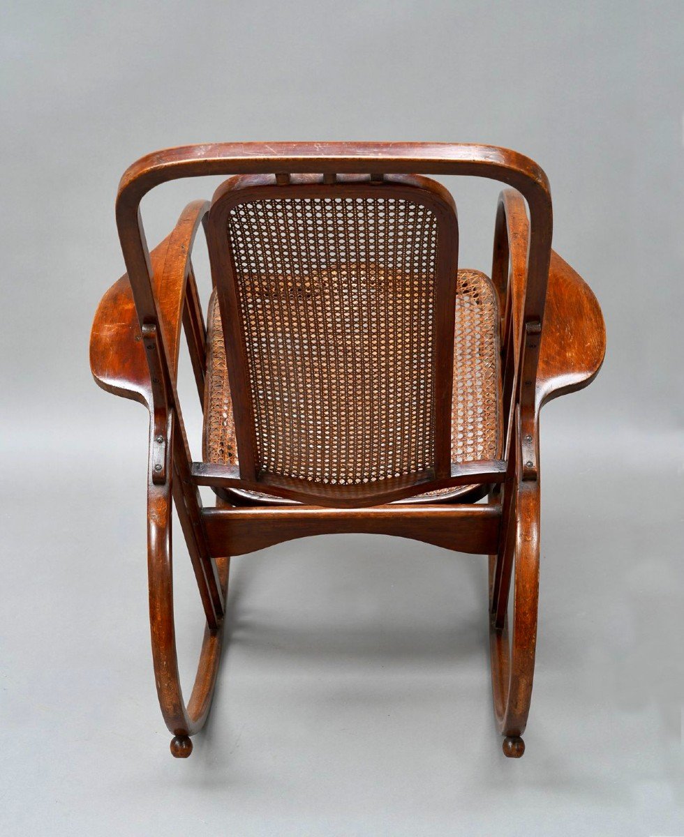 Fauteuil à Bascule "Oeuf", Societa Anonima Antonio Volpe, Italie, Circa 1922-photo-5