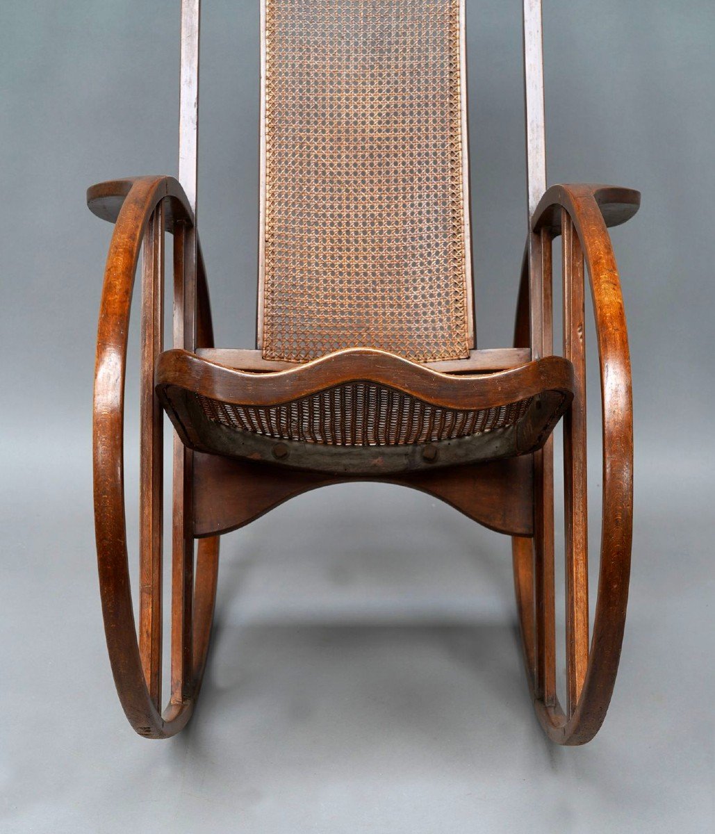 Fauteuil à Bascule "Oeuf", Societa Anonima Antonio Volpe, Italie, Circa 1922-photo-6