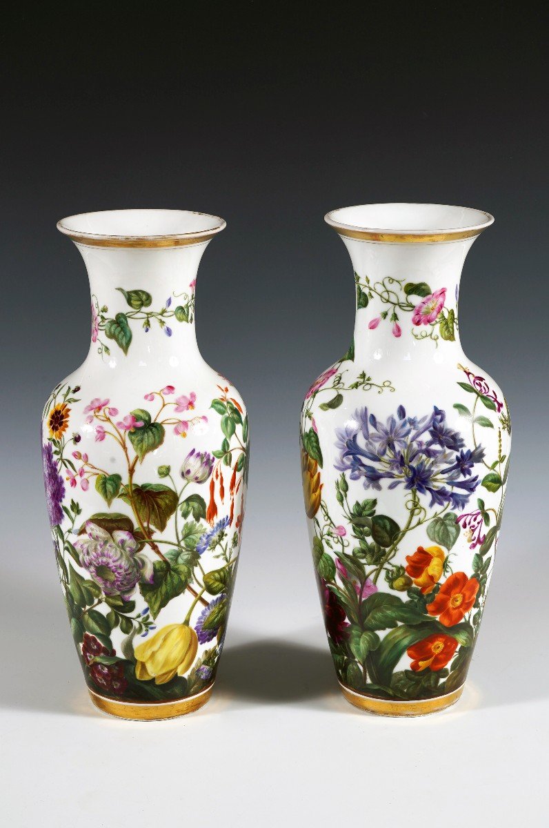 Pair Of Paris Porcelain Vases, France, Circa 1880-photo-1