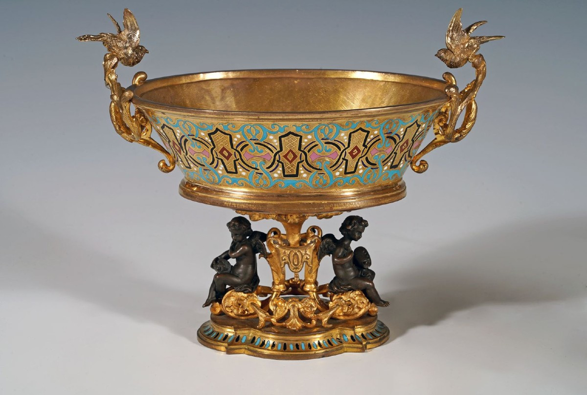 Coupe aux Chérubins attr. à  A. Giroux, France, Circa 1870