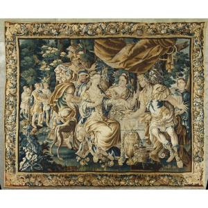 Aubusson Tapestry "the Banquet Of Cleopatra", France, 18th Century