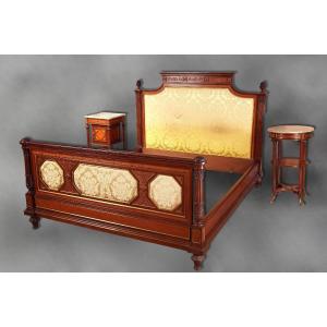 Exceptional 8 Pieces Bedroom Set, H.a. Fourdinois, France, Circa 1889