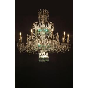 Crystal Chandelier, Attributed To Crystal Manufacture Of The Granja, Spain, Circa 1880