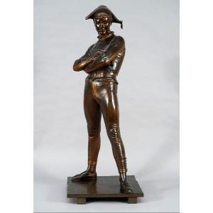 Arlequin par R.  De Saint Marceaux, F. Barbedienne Et A. Collas, France, Circa 1880