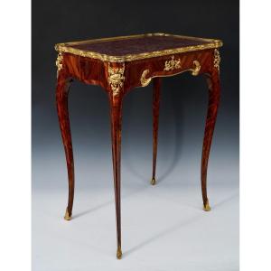 Charming Writing Table Stamped H. Nelson, France, Circa 1880