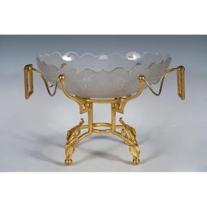 "minerva" Bowl Attr. To Baccarat, France, Circa 1890