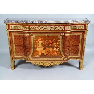 Belle Commode de style Louis XVI par F. Linke, France, Circa 1890