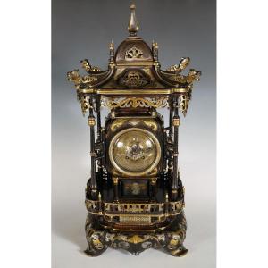 "pagoda" Clock Attr. To l'Escalier De Cristal, France, Circa 1885