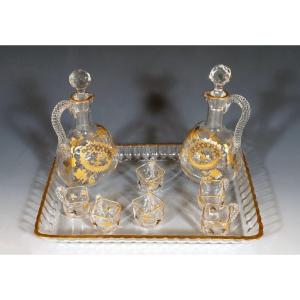 Liquor Service Attr. To Baccarat, France, Circa 1900