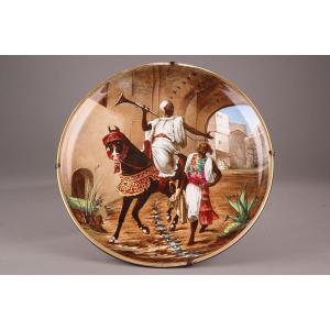 Orientalist Dish By Lebeuf, Milliet Et Cie, France, Circa 1845