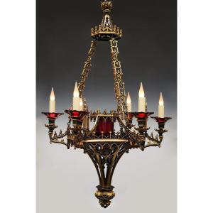 Neo-gothic Chandelier, France, Circa 1860