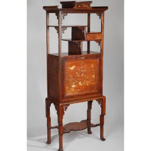 Cabinet-secrétaire Japonisant attr. à Perret et Vibert, France, Circa 1880