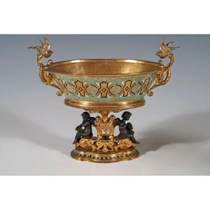 Coupe aux Chérubins attr. à  A. Giroux, France, Circa 1870