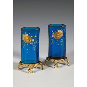 Paire de Vases « Clair De Lune » attr. à Baccarat et E. Rousseau, France, Circa 1880