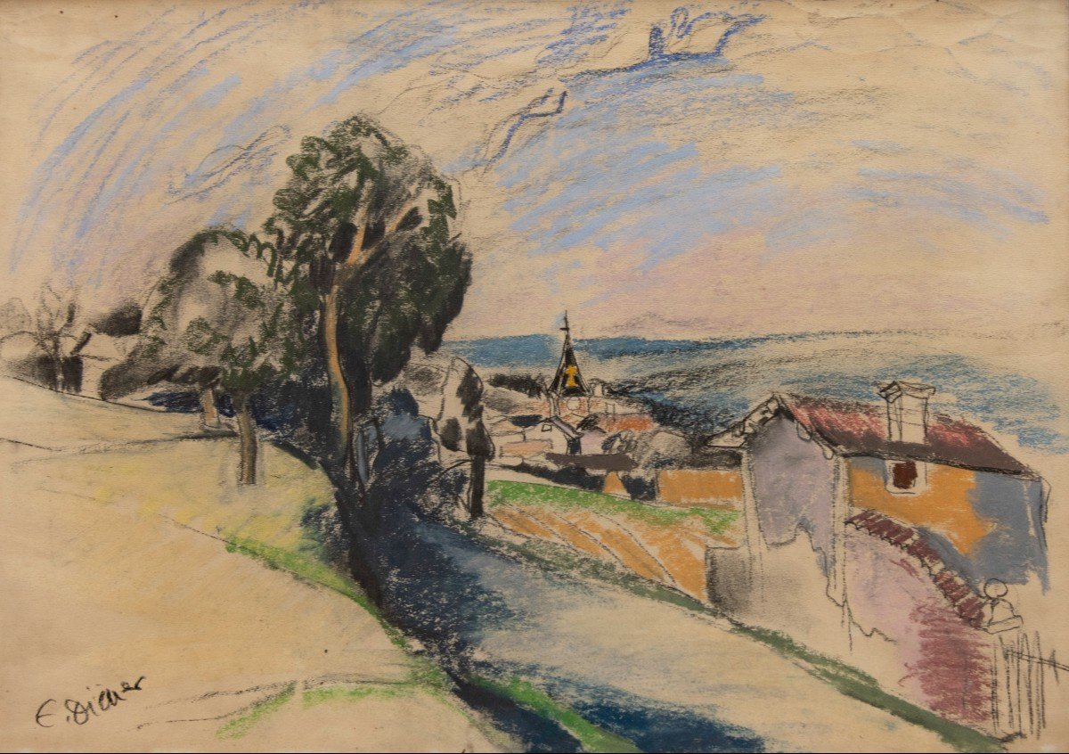 Émile DIDIER (Lyon,1890 – id. 1965), Paysage (1945)