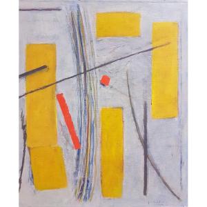 Jean Chevalier (1913-2002), Composition With Yellow Rectangles