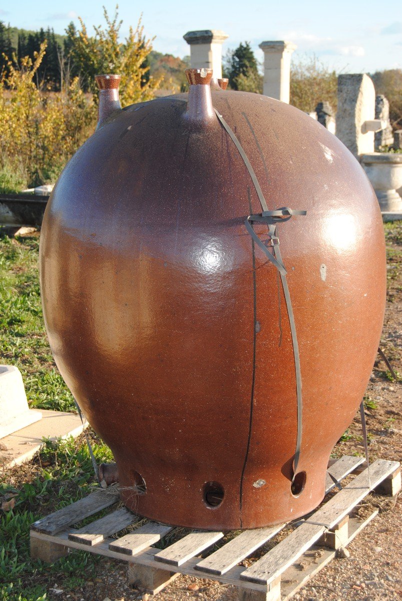 Very Rare Enamelled Stoneware Container From The Dsf Chemical Industry-photo-1