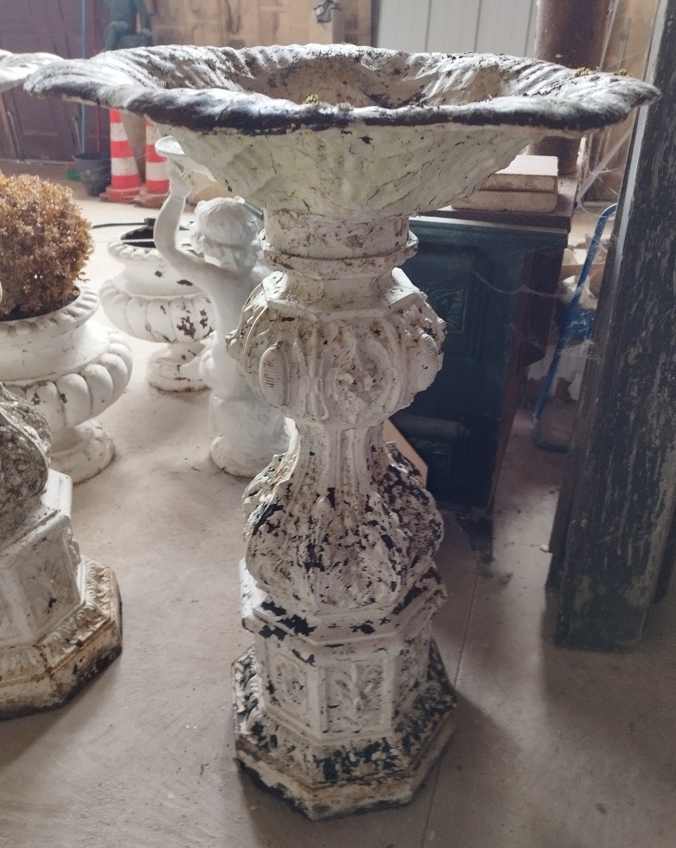 Pair Of Art Cast Iron Basins -photo-2