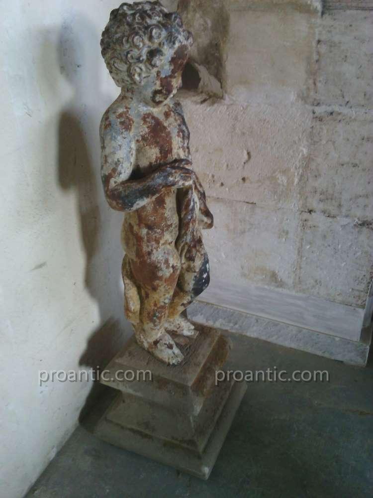 Old Cherub Statue Art Fountain De Durenne-photo-2