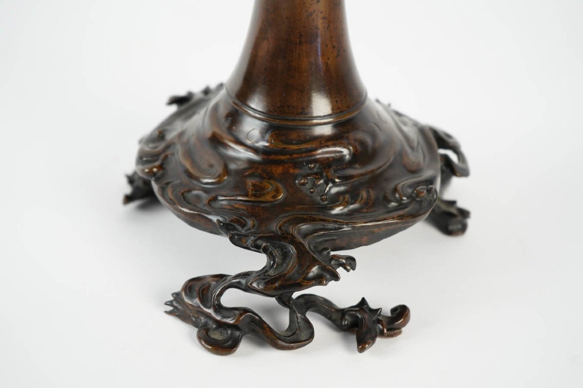 Grand Vase Du Japon En Bronze -photo-2