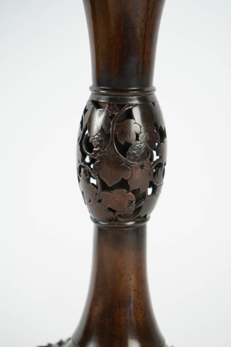 Grand Vase Du Japon En Bronze -photo-3