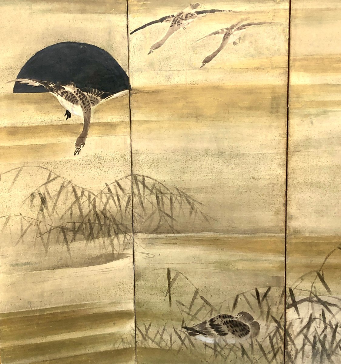 Pair Of 6-panel Japanese Screen-photo-4
