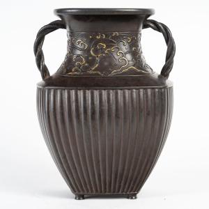 Original Japanese Cast Iron Vase