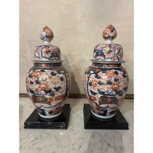 Pair Of Imari Potiches 