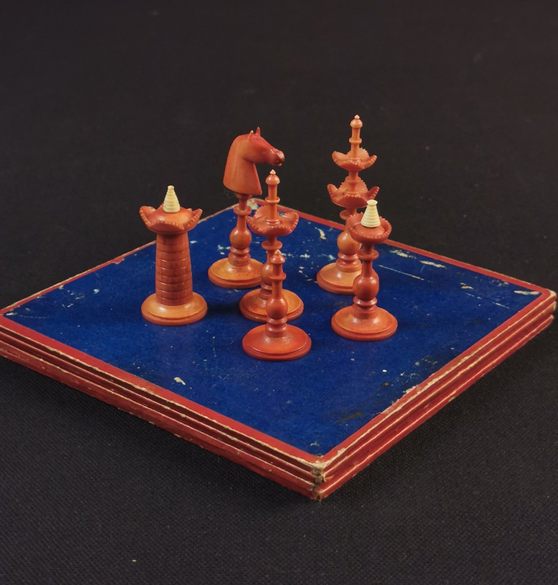 Travel Chess Game In Turned Bone Late 18th Century-photo-4