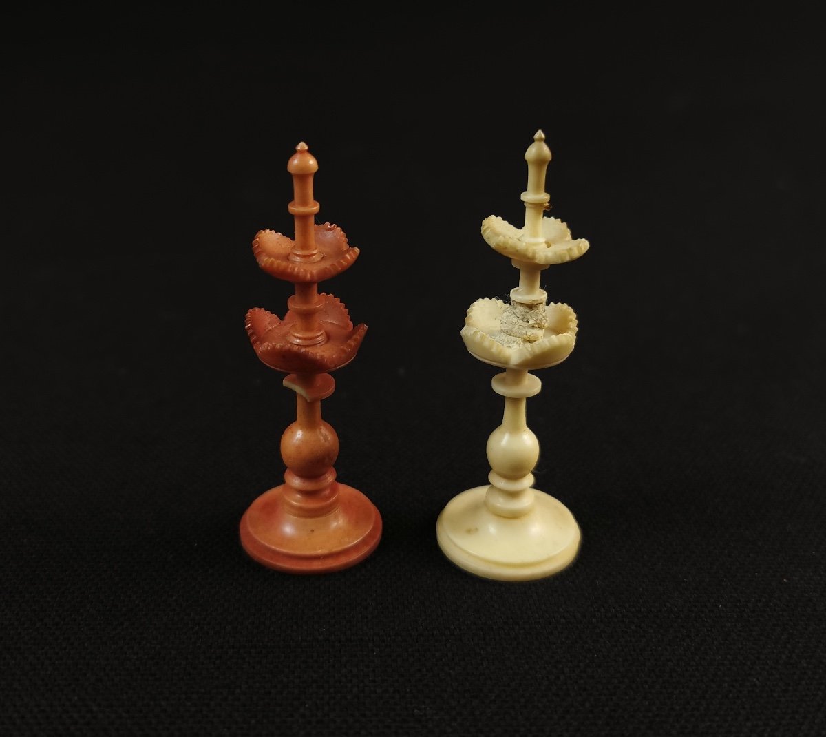 Travel Chess Game In Turned Bone Late 18th Century-photo-6